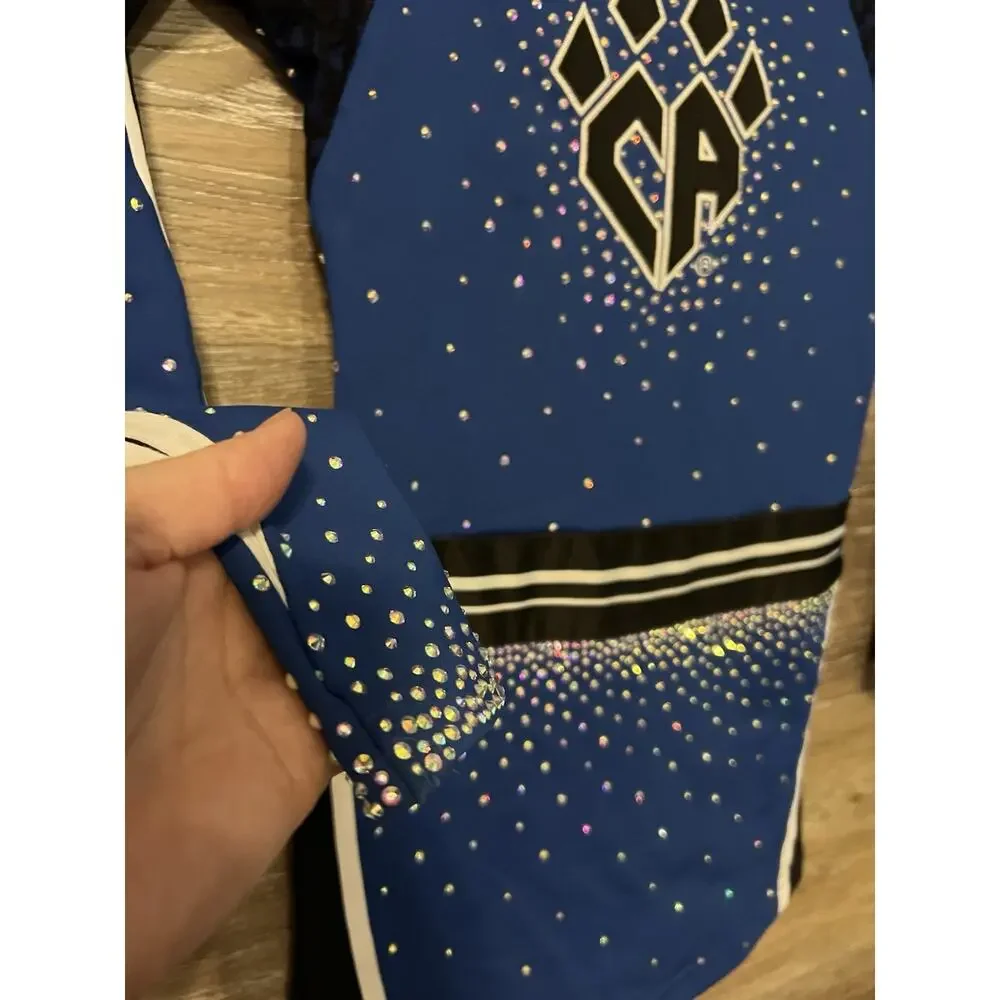 Cheer Athletics All Star Cheer Uniform YL One Piece Bling Rebel Athletic